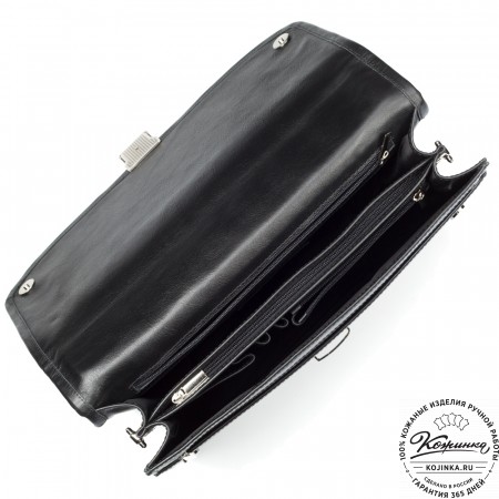 Кожаный портфель "Брест" (черный)